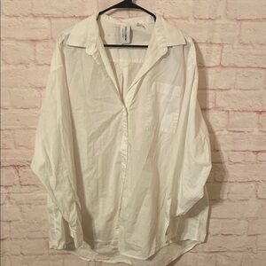 Collusion oversized white button up